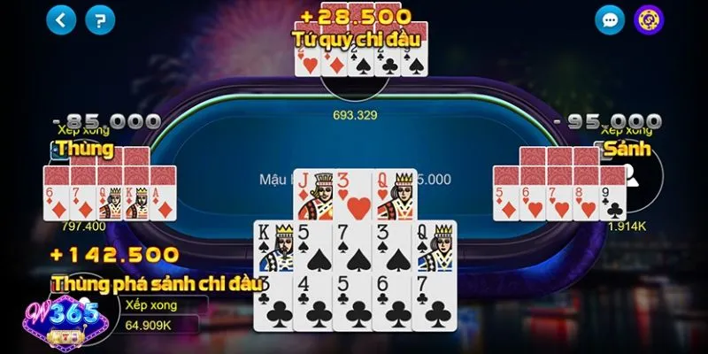 Bảng tổng hợp các thế bài thắng trắng - phần thưởng nhân đôi nếu sở hữu trong tay