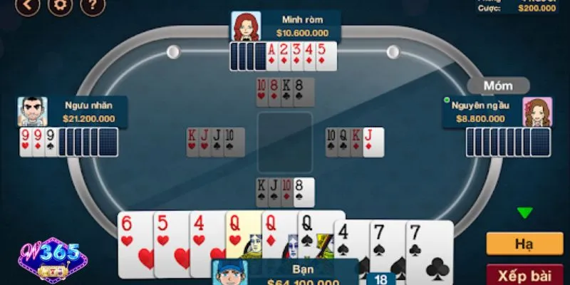 Quan sát tinh tế khi chơi Phỏm W365