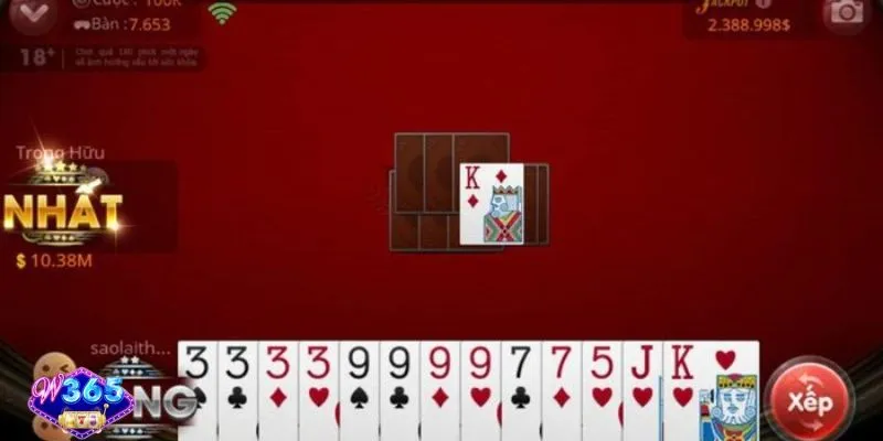 Quản lý tâm lý tốt khi đánh Tiến lên W365